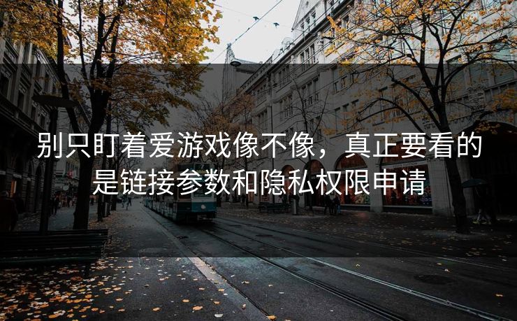别只盯着爱游戏像不像，真正要看的是链接参数和隐私权限申请