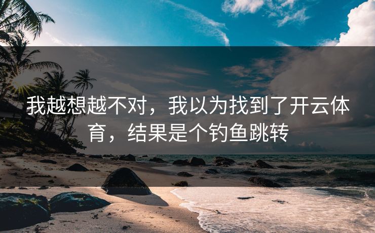我越想越不对，我以为找到了开云体育，结果是个钓鱼跳转